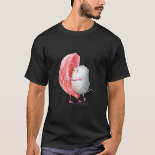 Camiseta Romántico Maguro Sushi Abrazo Y Beso Cute Kawaii A