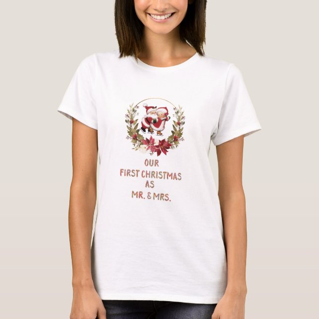 Camiseta Romántico Nuestra Primera Guerra De Poinsettia De  (Anverso)
