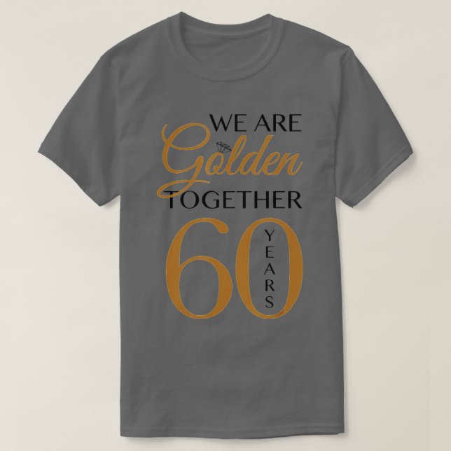 Camiseta Romántico para parejas - 60° Aniversario Boda (Diseño del anverso)