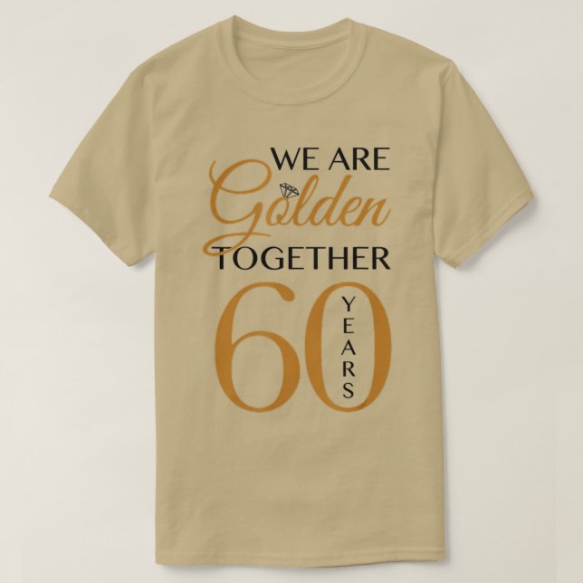 Camiseta Romántico para parejas - 60° Aniversario Boda (Diseño del anverso)