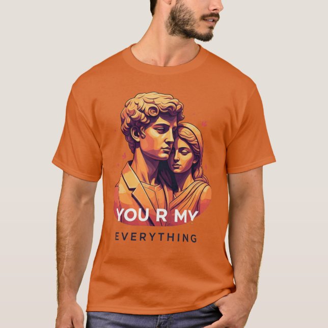 Camiseta Romántico para una pareja (Anverso)
