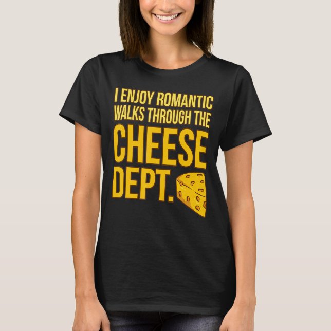 Camiseta Romántico recorre gráfico de Quesos para Comer Com (Anverso)