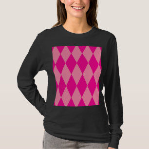 Camiseta Rombos de Arlequín de color rosa claro y oscuro a 