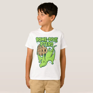 Camiseta Rome-Dive Ptero Dinosaur Cute & Coliseo Viaje A