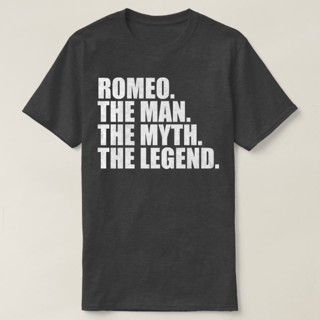 Camiseta Romeo Nombre Romeo con nombre (Diseño del anverso)