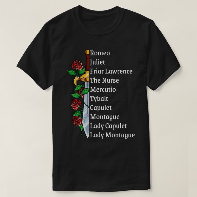 Camiseta Romeo y Julieta de Carácter (Diseño del anverso)