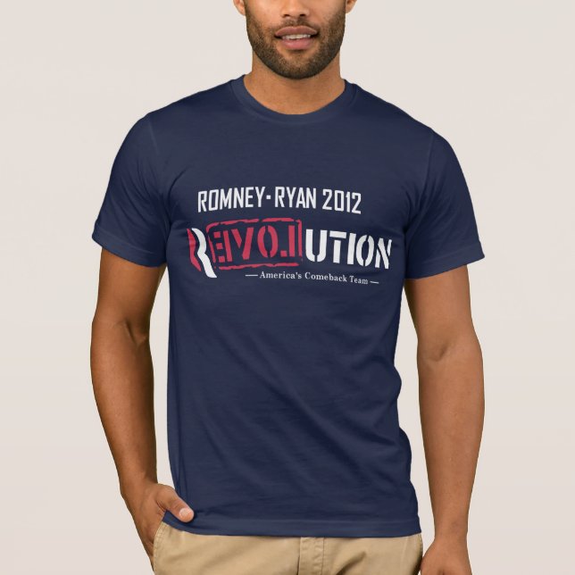 Camiseta Romney Ryan Revolution (Anverso)