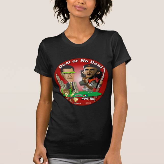 Camiseta Romney y el Che Obama (Anverso)
