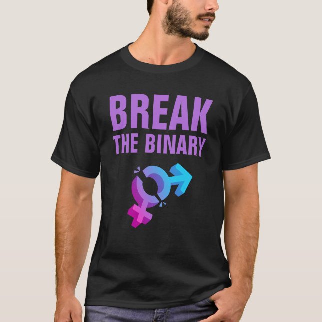 Camiseta ROMPA la identidad BINARIA del género (Anverso)