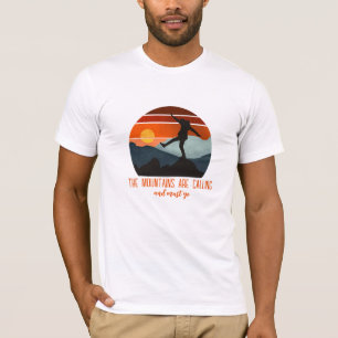 Camiseta rompan hacia el exterior, las montañas son