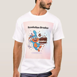 Camiseta Rompe Resoluciones – Divertido Dibujo Animado de A