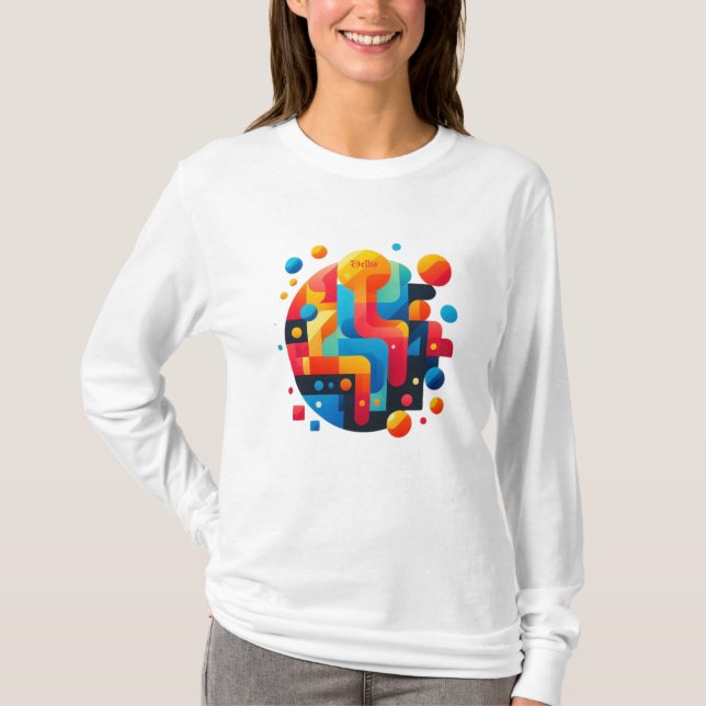 Camiseta Rompecabezas abstracto (Anverso)