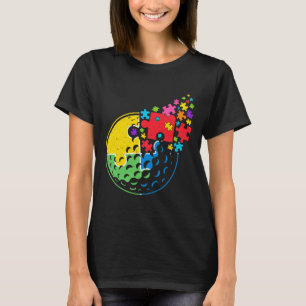 Camiseta Rompecabezas Apoyo al Golf Autismo Concienciación 
