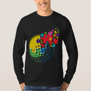 Camiseta Rompecabezas Apoyo al Golf Autismo Concienciación 