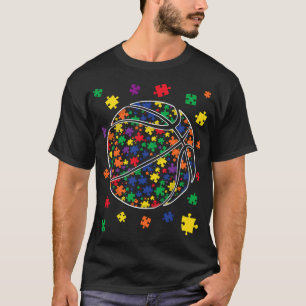 Camiseta Rompecabezas Autismo Baloncesto Autismo deportivo