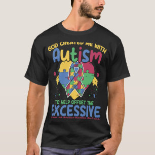 Camiseta Rompecabezas Autista Que Dios Me Creó Con Autismo 