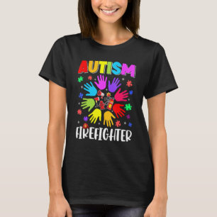 Camiseta Rompecabezas Bombero Autismo Conciencia del Autism