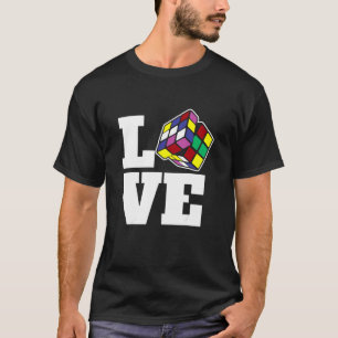 Camiseta Rompecabezas competitivo Cubo amor Velocidad de co