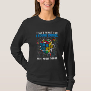 Camiseta Rompecabezas Competitivo Resuelvo Cubos Y Sé Algo