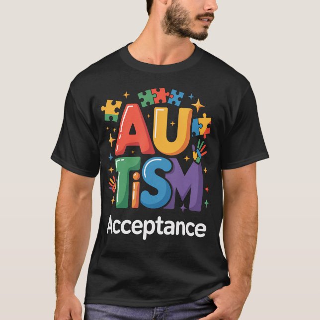 Camiseta Rompecabezas de aceptación y conciencia del autism (Anverso)