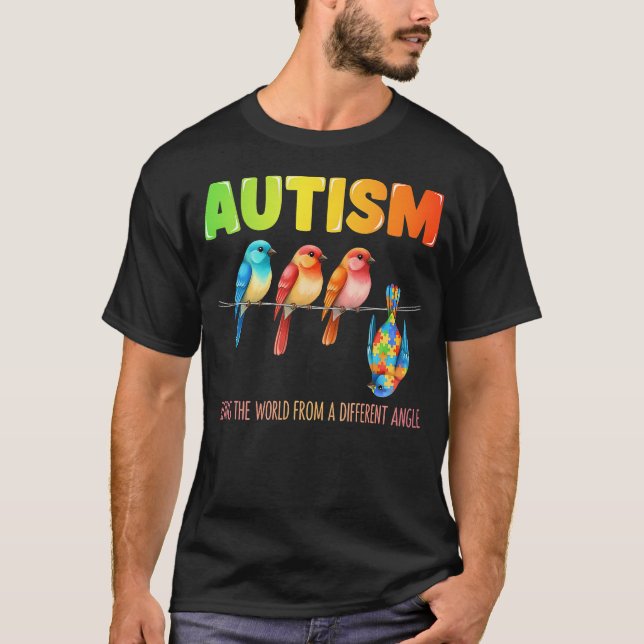 Camiseta Rompecabezas de ángulo diferente Pieza de neurodiv (Anverso)