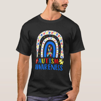 Camiseta Rompecabezas de arcoíris de conciencia del autismo