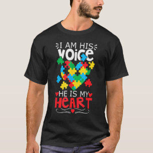 Camiseta Rompecabezas de Autismo Corazón Soy Su Voz
