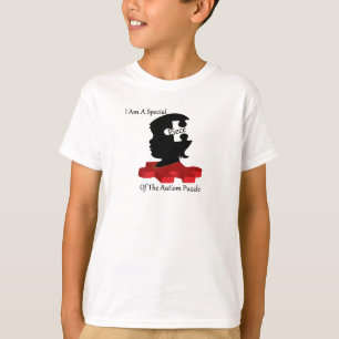 Camiseta Rompecabezas de autismo especial para niños con ca