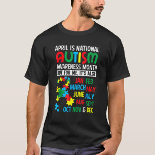 Camiseta Rompecabezas de cinta abril es nacional de concien