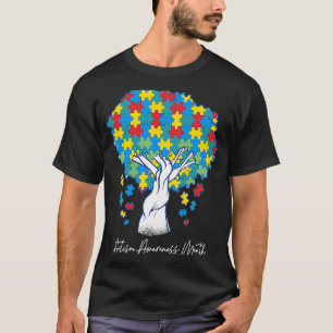 Camiseta Rompecabezas de Conciencia del Autismo Árbol para