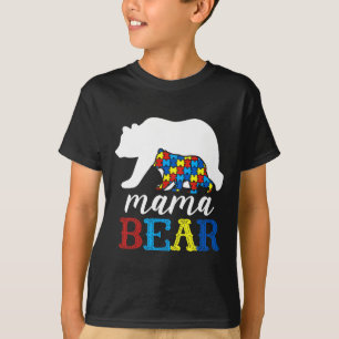 Camiseta Rompecabezas de Conciencia del Autismo de Mamá Oso
