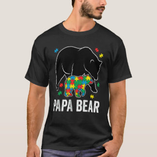 Camiseta Rompecabezas de Conciencia del Autismo del Oso Pap