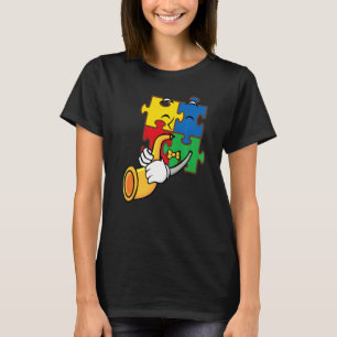 Camiseta Rompecabezas de Conciencia del Autismo del Saxofon