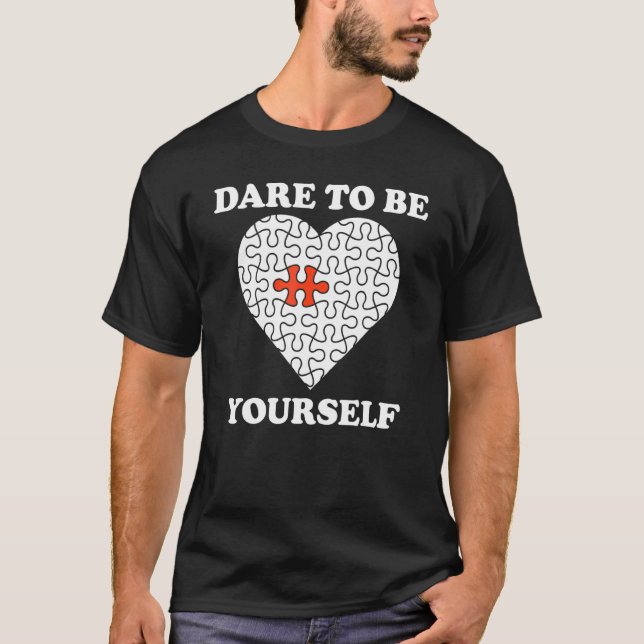 Camiseta Rompecabezas de corazón de concientización sobre e (Anverso)