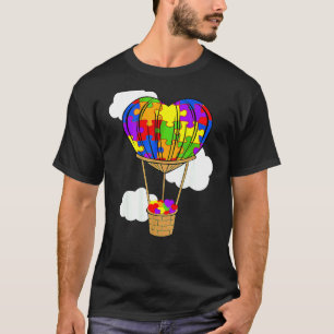 Camiseta Rompecabezas de corazón lindo de globo aerostático