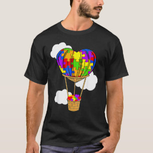 Camiseta Rompecabezas de corazón lindo de globo aerostático