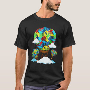 Camiseta Rompecabezas de corazón lindo de globo aerostático