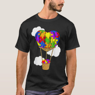 Camiseta Rompecabezas de corazón lindo de globo aerostático