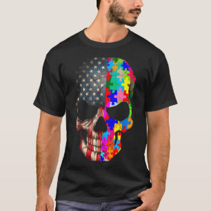 Camiseta Rompecabezas de cráneo de conciencia del autismo C