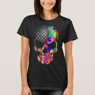 Camiseta Rompecabezas de cráneo de concienciación sobre el 