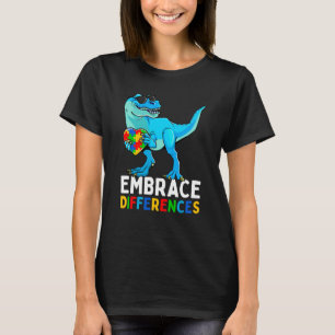 Camiseta Rompecabezas de dinosaurio Autismo Conciencia Para