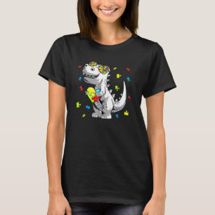 Camiseta Rompecabezas de dinosaurio lindo Niño niño pequeño