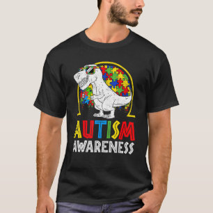 Camiseta Rompecabezas de dinosaurios T Rex con conciencia d