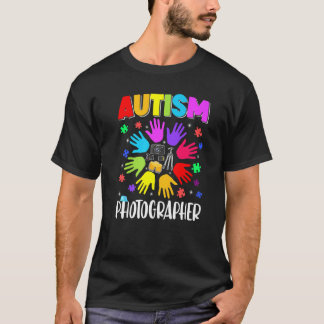 Camiseta Rompecabezas de fotógrafo autista Conciencia del a