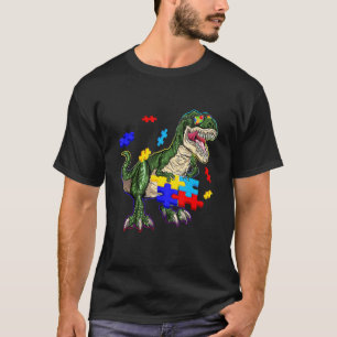 Camiseta Rompecabezas de gafas de sol de dinosaurio T Rex d