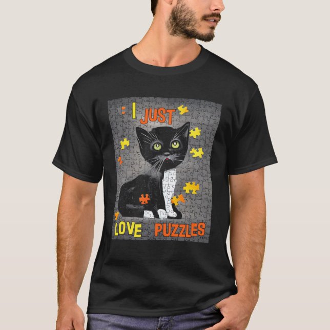 Camiseta Rompecabezas de gato amor (Anverso)