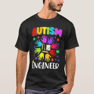Camiseta Rompecabezas de ingeniero de autismo Conciencia de
