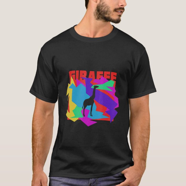 Camiseta Rompecabezas de jirafa animal mosaik (Anverso)