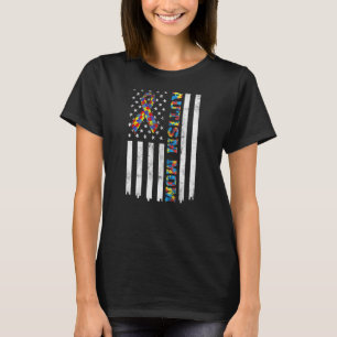 Camiseta Rompecabezas de la cinta de la conciencia del auti