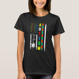 Camiseta Rompecabezas de la cinta de lucha de la bandera am